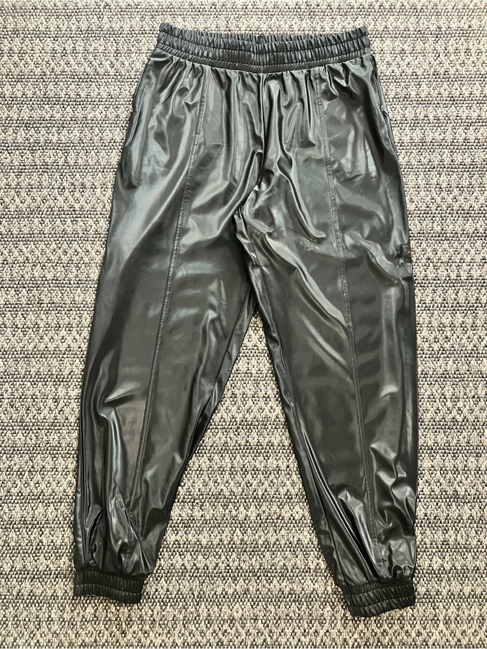 Victoria's Secret VSX Black Shine Jogger Track Pants